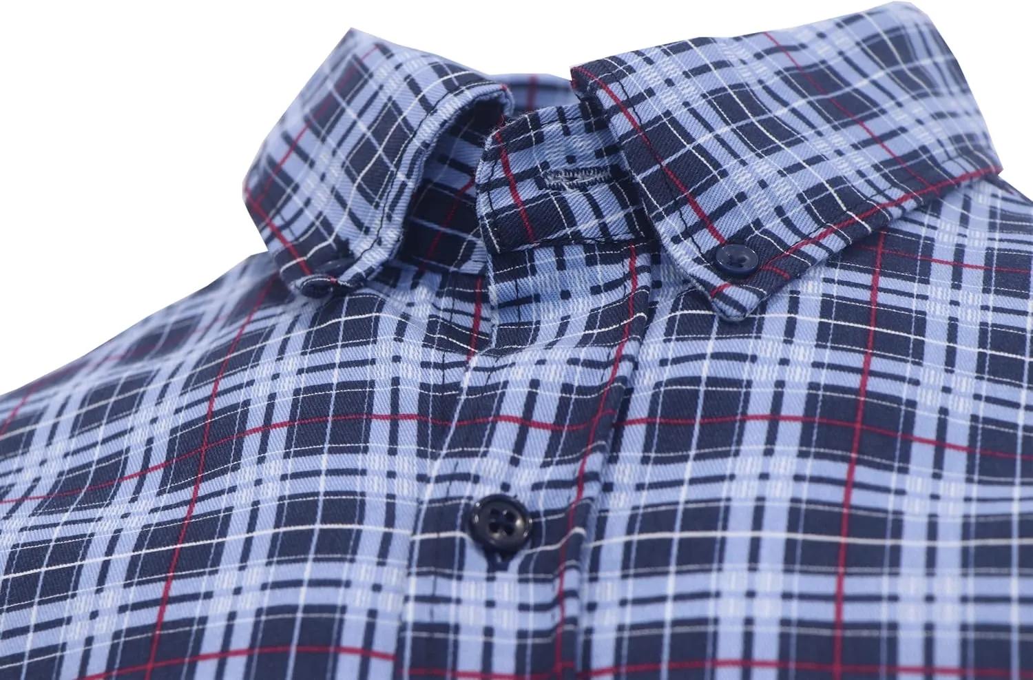 BOCOMAL FR Shirts Flame Resistant NFPA2112/CAT2 6.5oz Light Weight Printed Fire Retardant Plaid Shirt