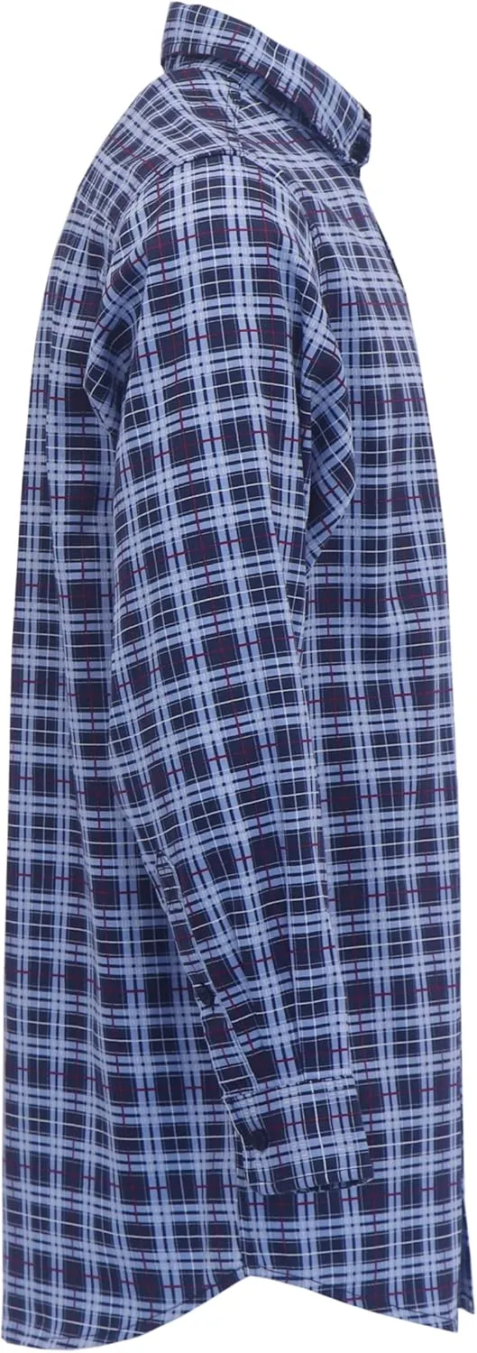 BOCOMAL FR Shirts Flame Resistant NFPA2112/CAT2 6.5oz Light Weight Printed Fire Retardant Plaid Shirt