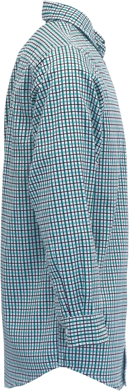 BOCOMAL FR Shirts Flame Resistant NFPA2112/CAT2 6.5oz Light Weight Printed Fire Retardant Plaid Shirt