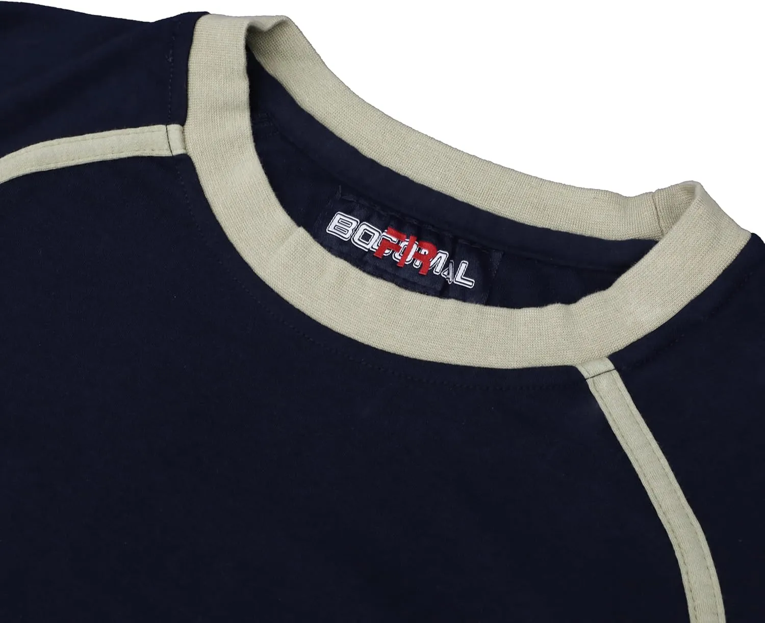 BOCOMAL FR Shirts for Men Crew Neck Long Sleeve 5.5oz Light Weight Flame Resistant/Fire Retardant Clothing Shirt