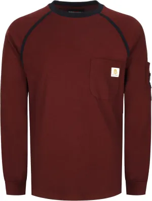 BOCOMAL FR Shirts for Men Crew Neck Long Sleeve 5.5oz Light Weight Flame Resistant/Fire Retardant Clothing Shirt
