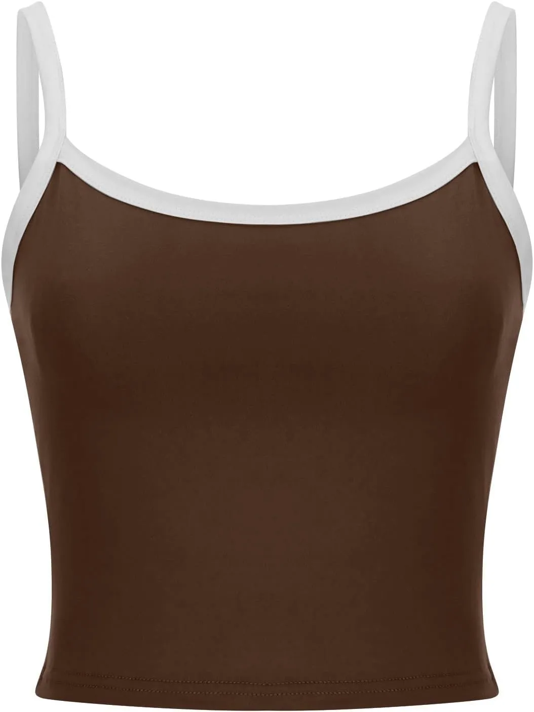 Color Block Tank Tops Women Sleeveless Crop Camisole Casual Slim Cropped Y2k Shirts Trendy Summer Square Neck Tees