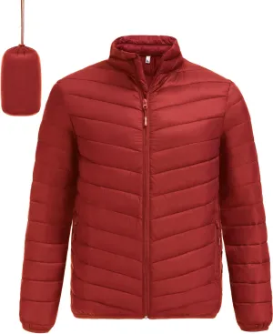 COOFANDY Men's Puffer Jacket Packable Lightweight Puffy Jackets with Zippered Pockets Down Alternative Winter Coat