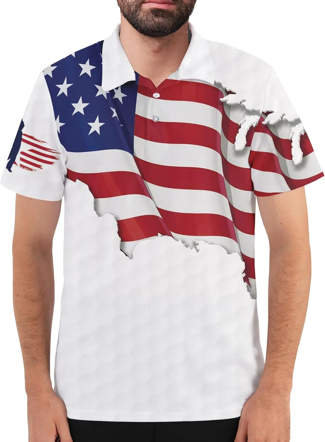 Golf Shirts for Men Funny Golf Shirts for Men Crazy Golf Polos Golf Gifts Casual Light Fashion Print Polo for Men