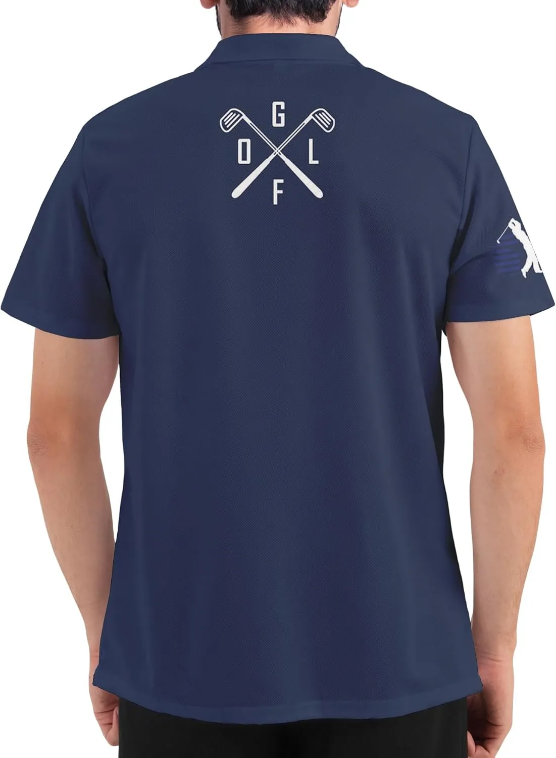 Golf Shirts for Men Funny Golf Shirts for Men Crazy Golf Polos Golf Gifts Casual Light Fashion Print Polo for Men