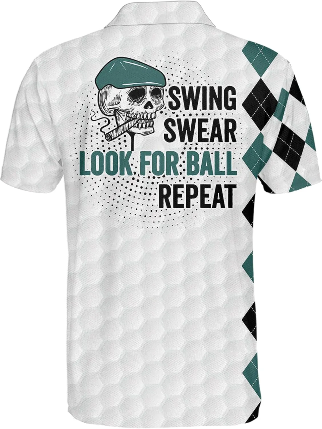 Golf Shirts for Men Funny Golf Shirts for Men Crazy Golf Polos Golf Gifts Casual Light Fashion Print Polo for Men