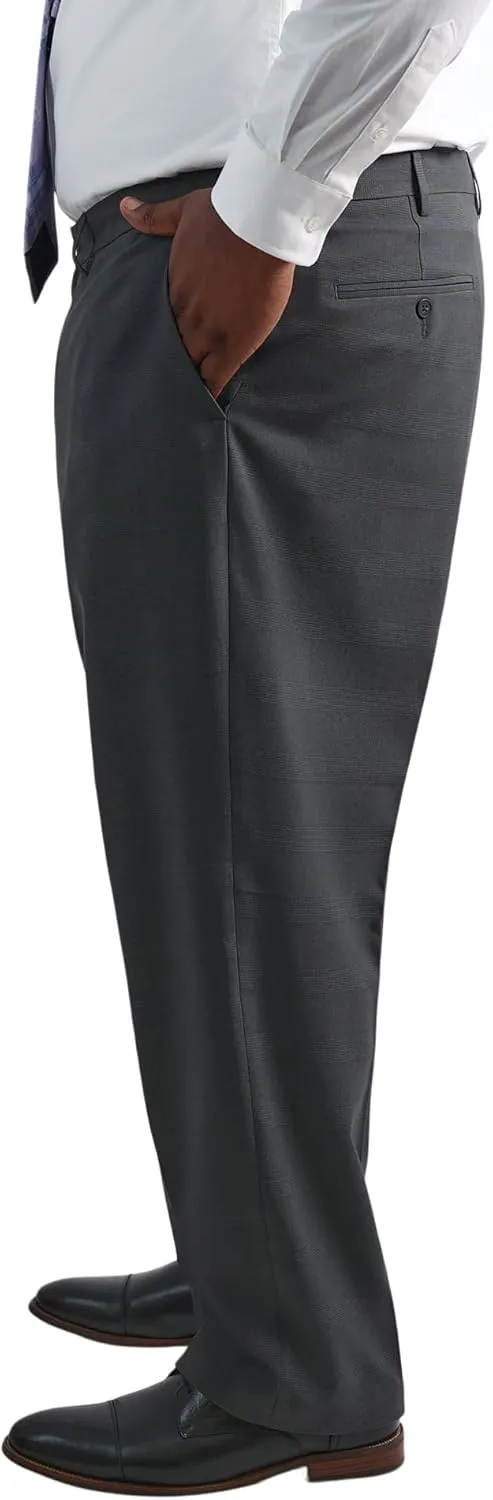 Haggar Men's Premium Comfort Classic Fit Flat Front Hidden Comfort Waistband Pant (Regular and Big & Tall Sizes)