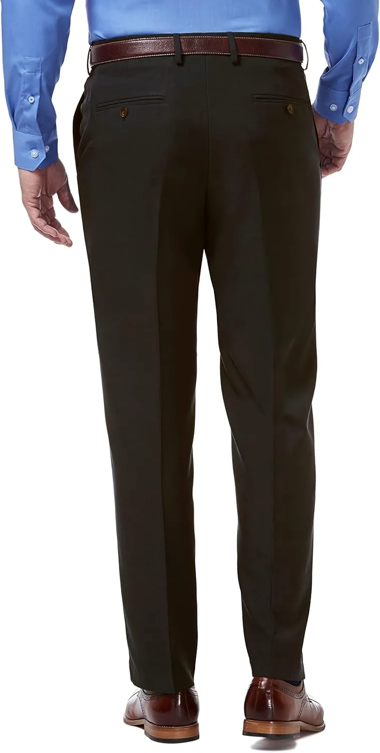 Haggar Men's Premium Comfort Classic Fit Flat Front Hidden Comfort Waistband Pant (Regular and Big & Tall Sizes)