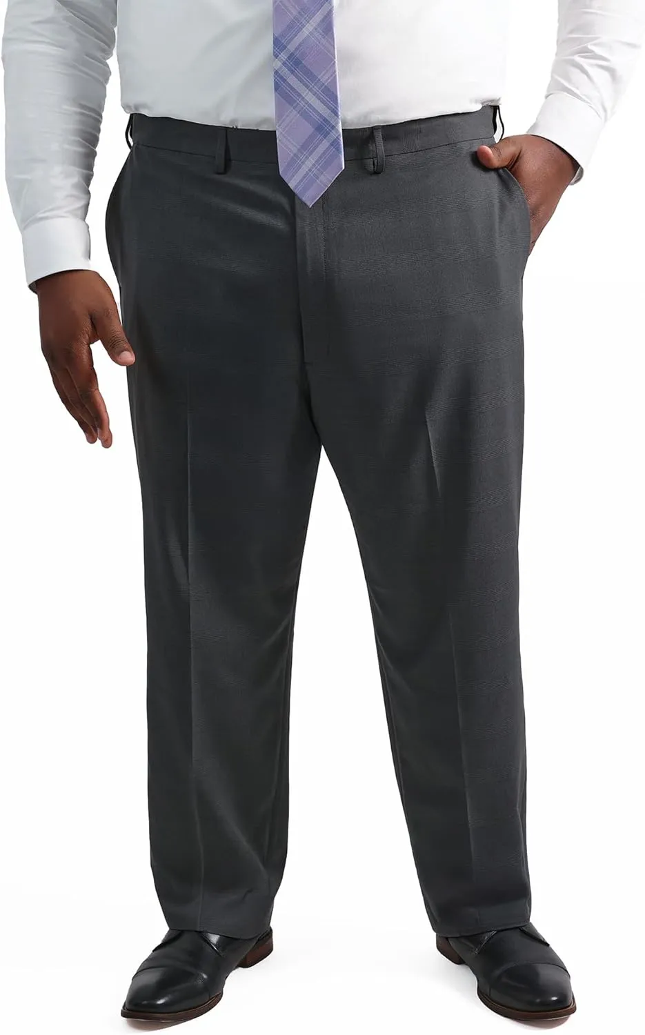 Haggar Men's Premium Comfort Classic Fit Flat Front Hidden Comfort Waistband Pant (Regular and Big & Tall Sizes)