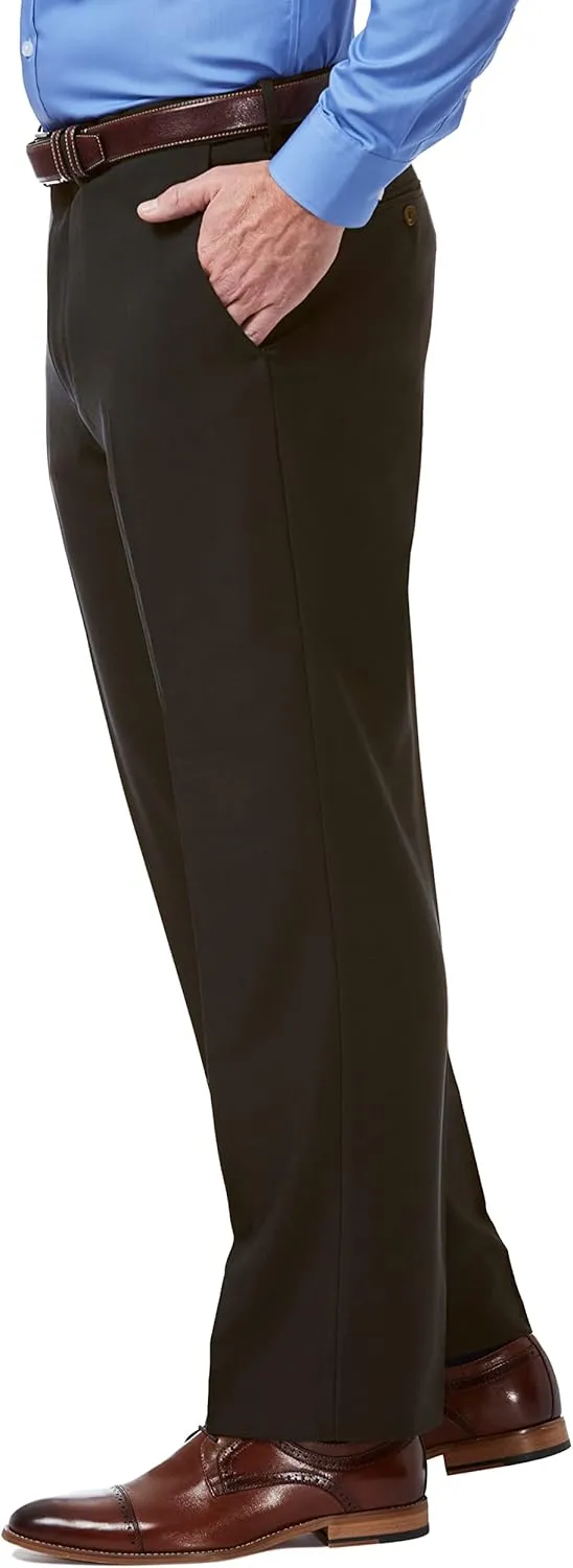 Haggar Men's Premium Comfort Classic Fit Flat Front Hidden Comfort Waistband Pant (Regular and Big & Tall Sizes)