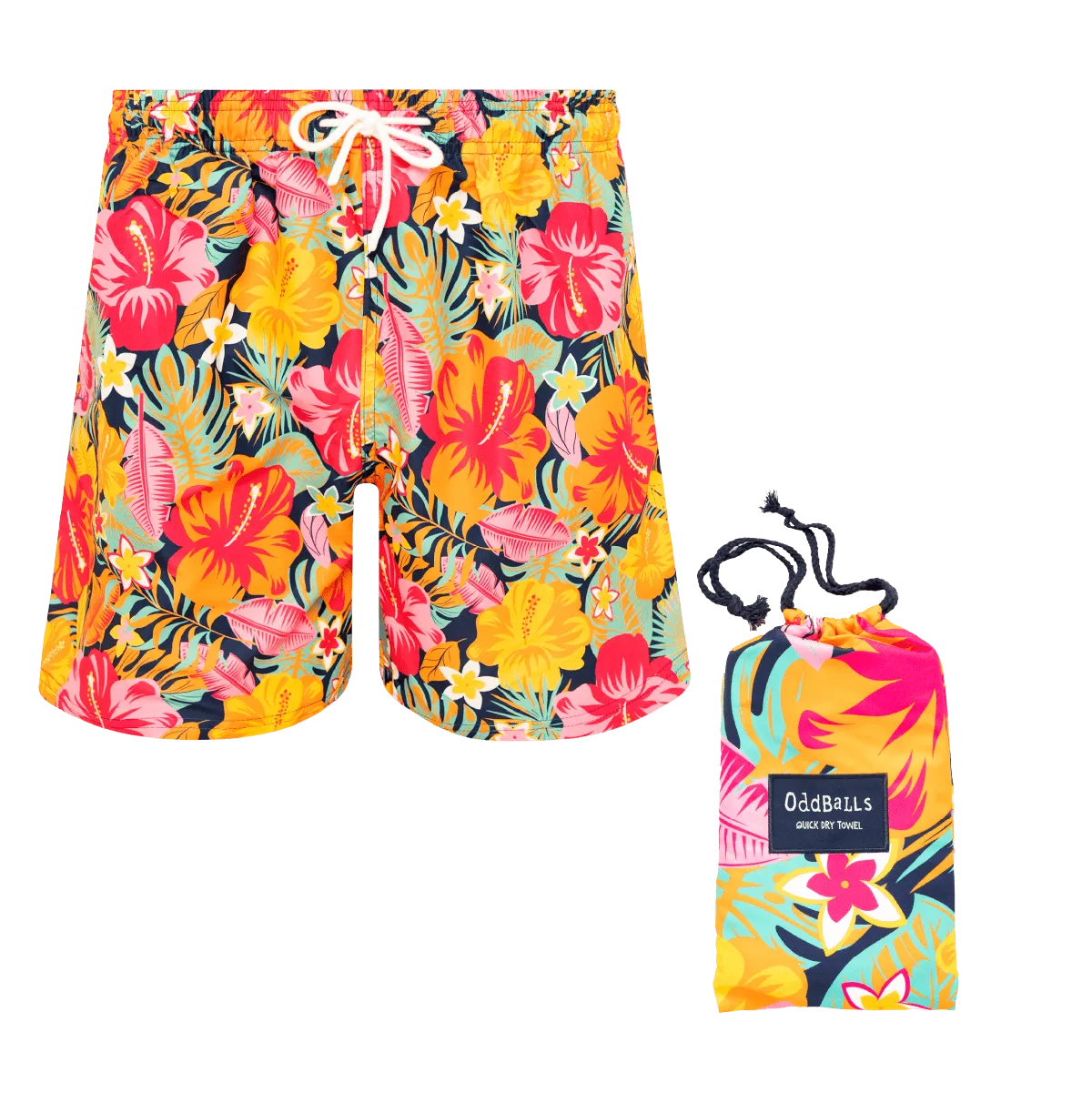 Hibiscus - Compression Swim Shorts & Quick Dry Towel Bundle