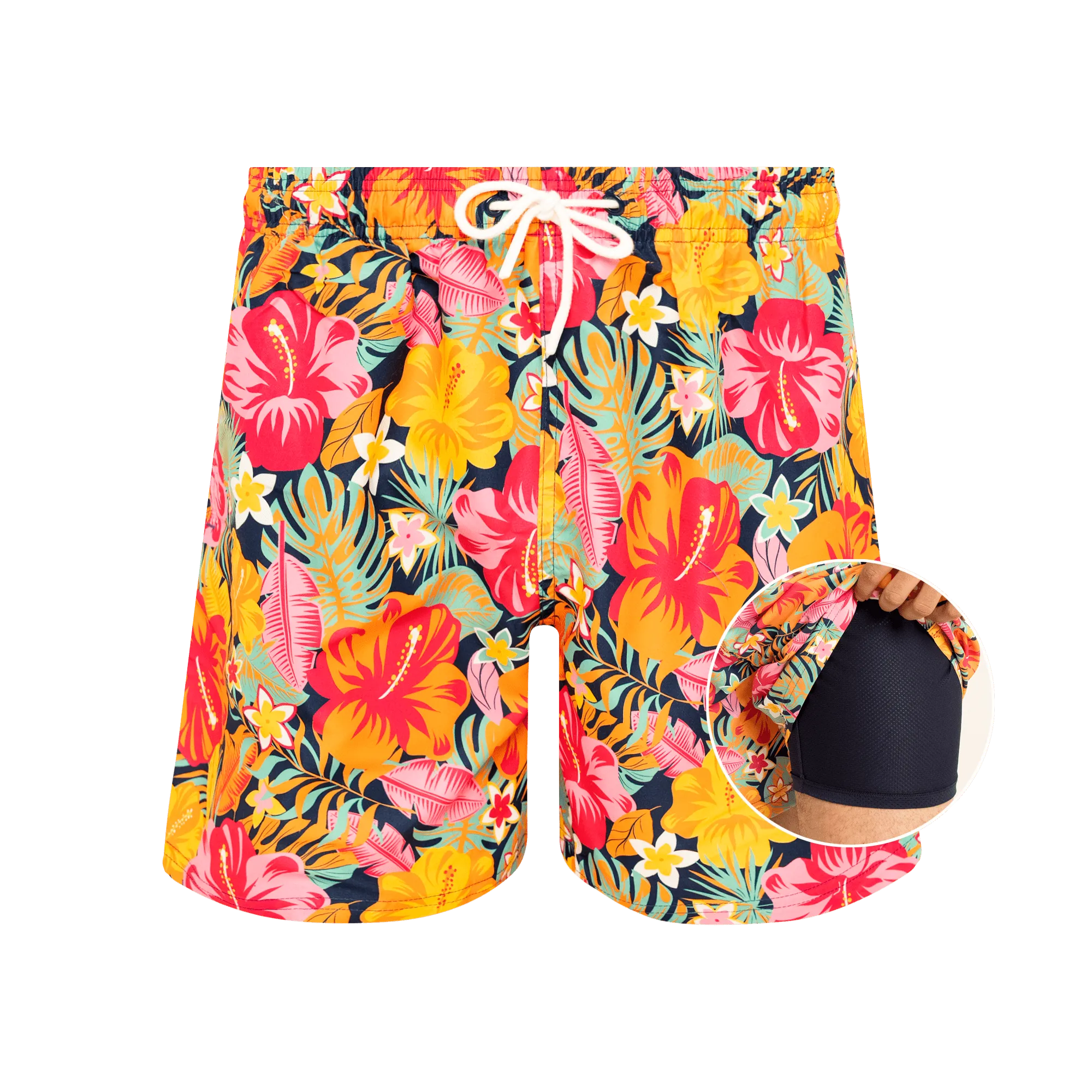 Hibiscus - Compression Swim Shorts & Quick Dry Towel Bundle