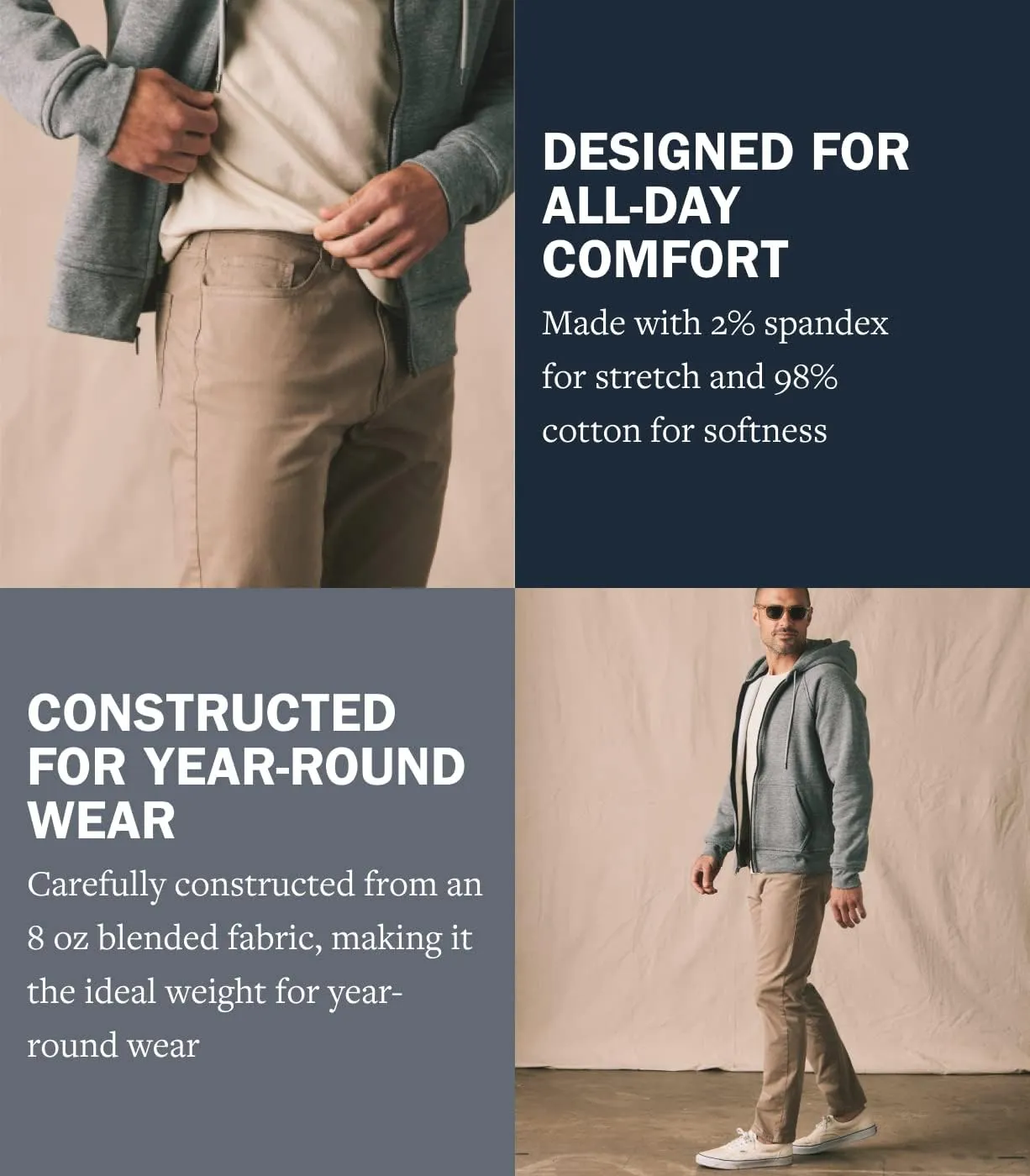 Huckberry Flint and Tinder Men's 365 Pant, Stretch Comfort, 5-Pocket Mens Pant