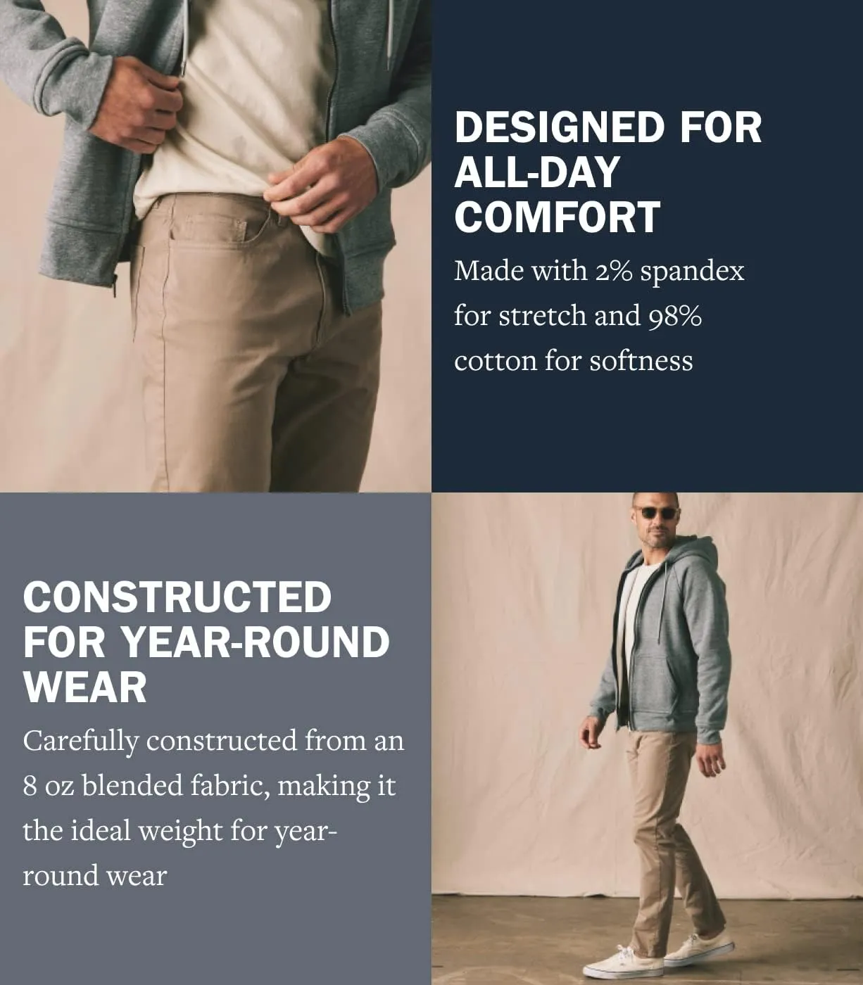 Huckberry Flint and Tinder Men's 365 Pant, Stretch Comfort, 5-Pocket Mens Pant