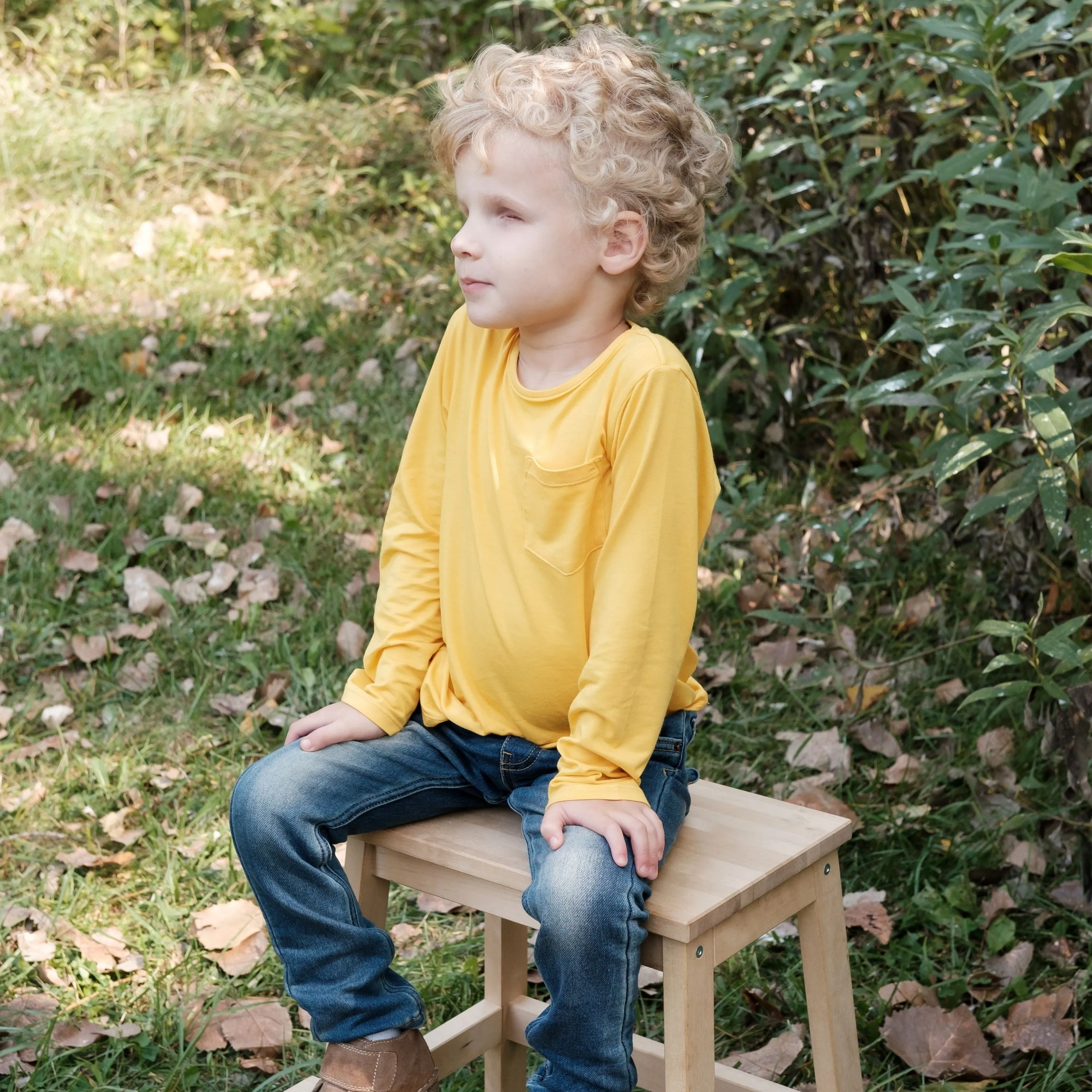 Kids Long Sleeve Pocket T-Shirt