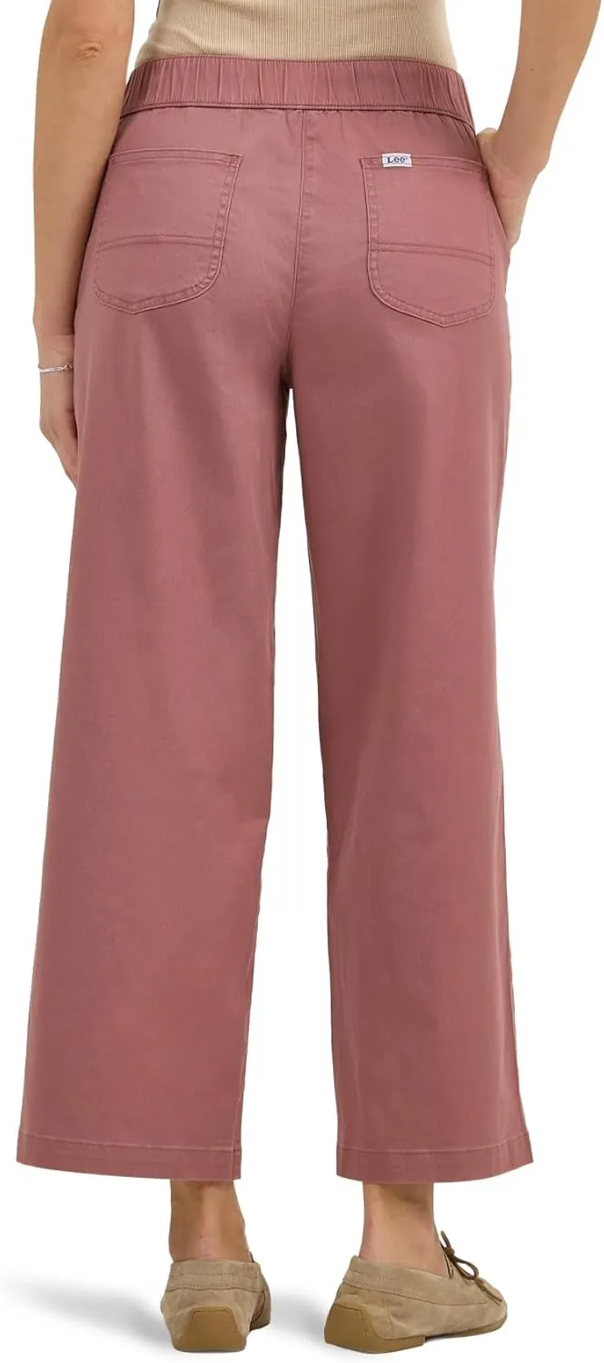 Lee Women's Ultra Lux Comfort Wide Leg Utility Crop Capri Pant