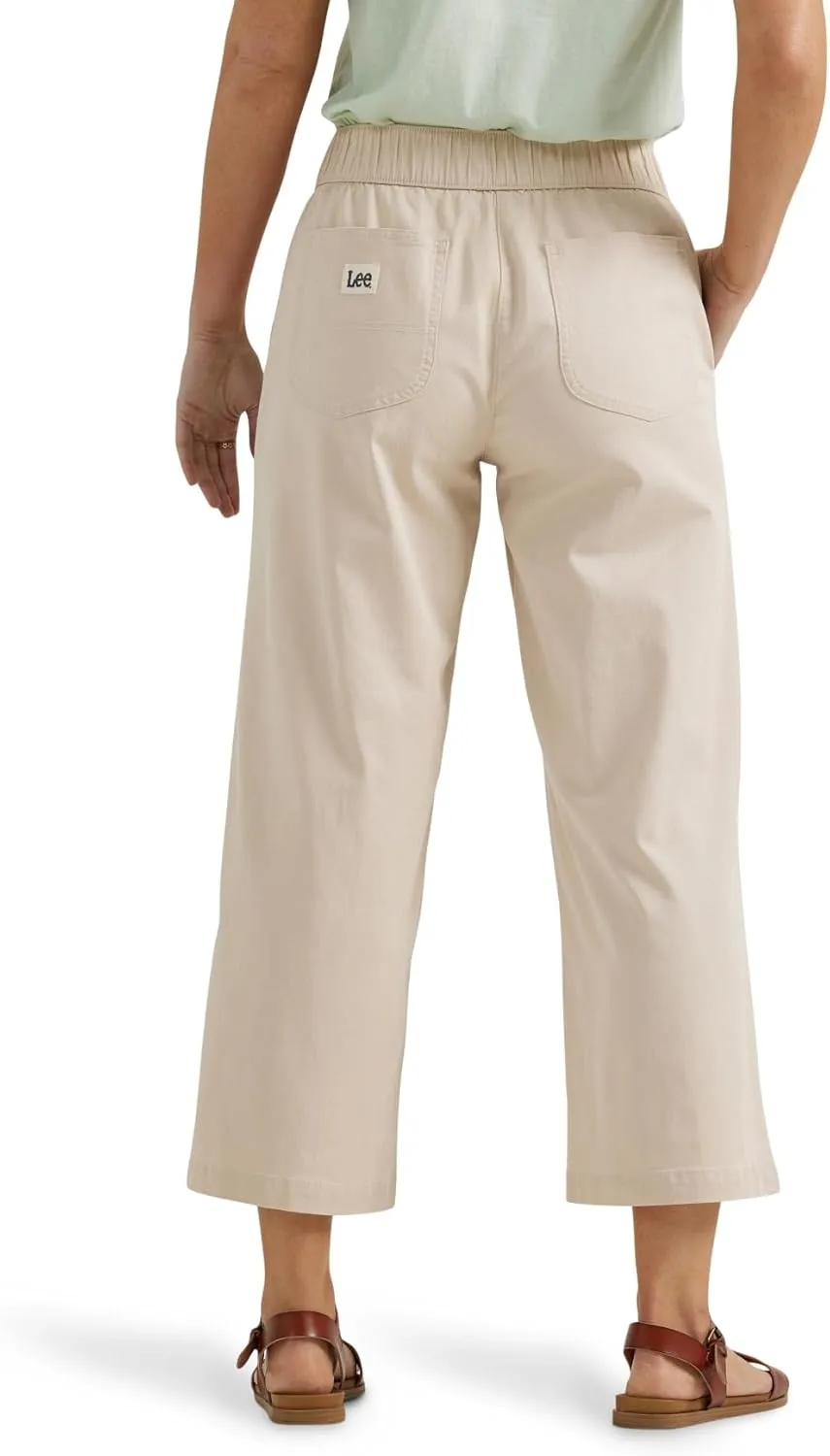 Lee Women's Ultra Lux Comfort Wide Leg Utility Crop Capri Pant