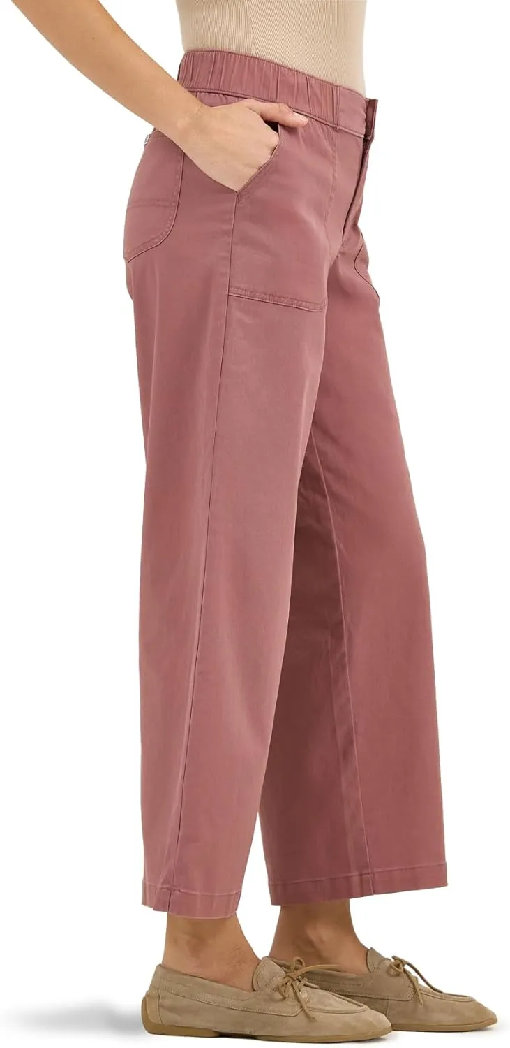 Lee Women's Ultra Lux Comfort Wide Leg Utility Crop Capri Pant