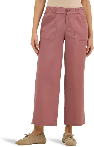 Lee Women's Ultra Lux Comfort Wide Leg Utility Crop Capri Pant