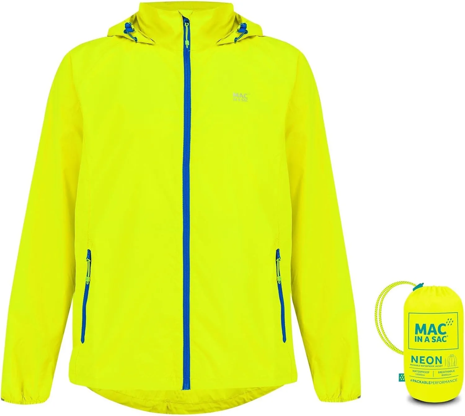 Mac in a Sac Women's Packable Rain Jacket - Origin - Lightweight Waterproof and Breathable Raincoat with Hood