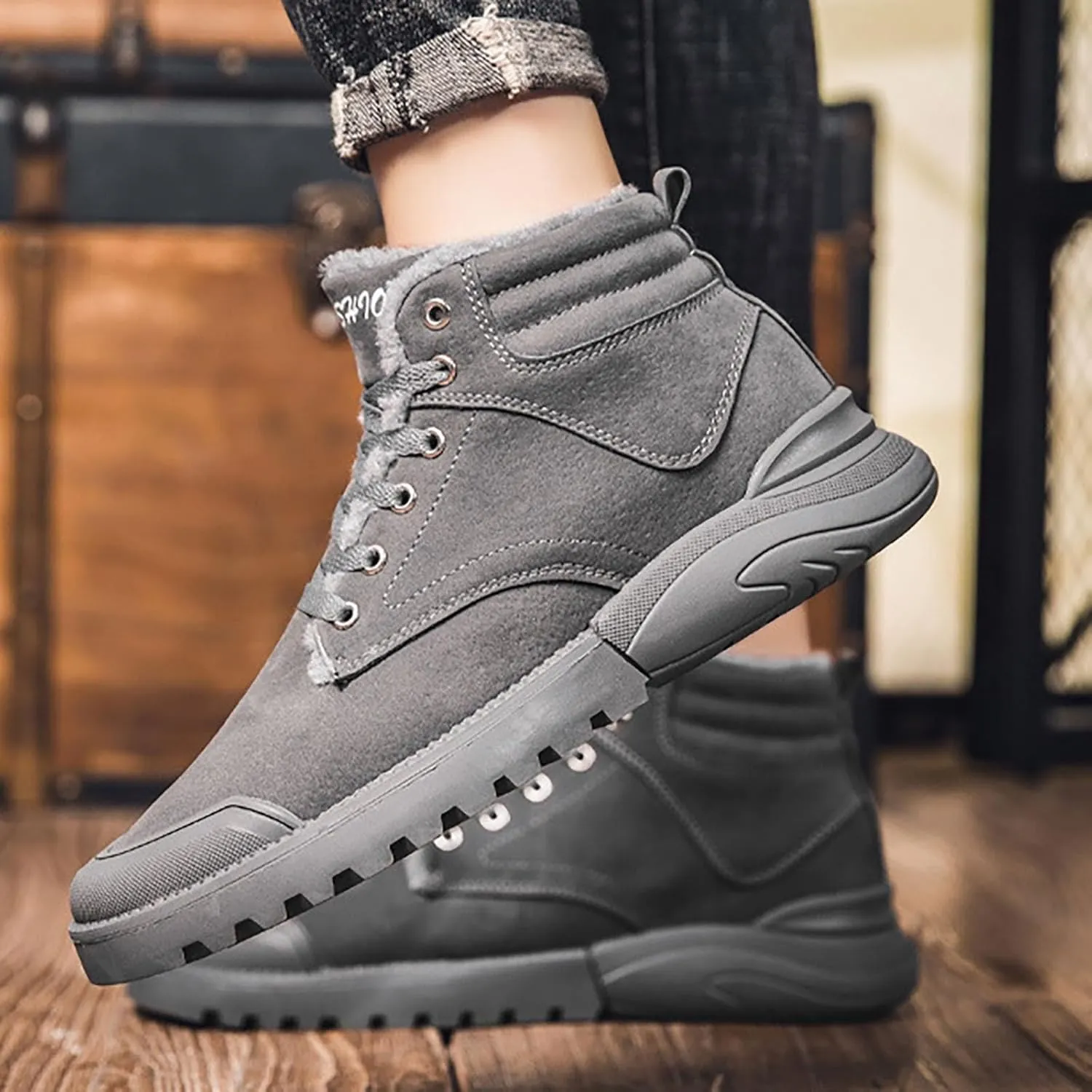 Men Work Boots Slip On Hiking Sneakers Shoes with Hook Loop Womens Working Shoes Food Service Waterproof Outdoor Work Botas Lightweight Hike Grounded Footwear