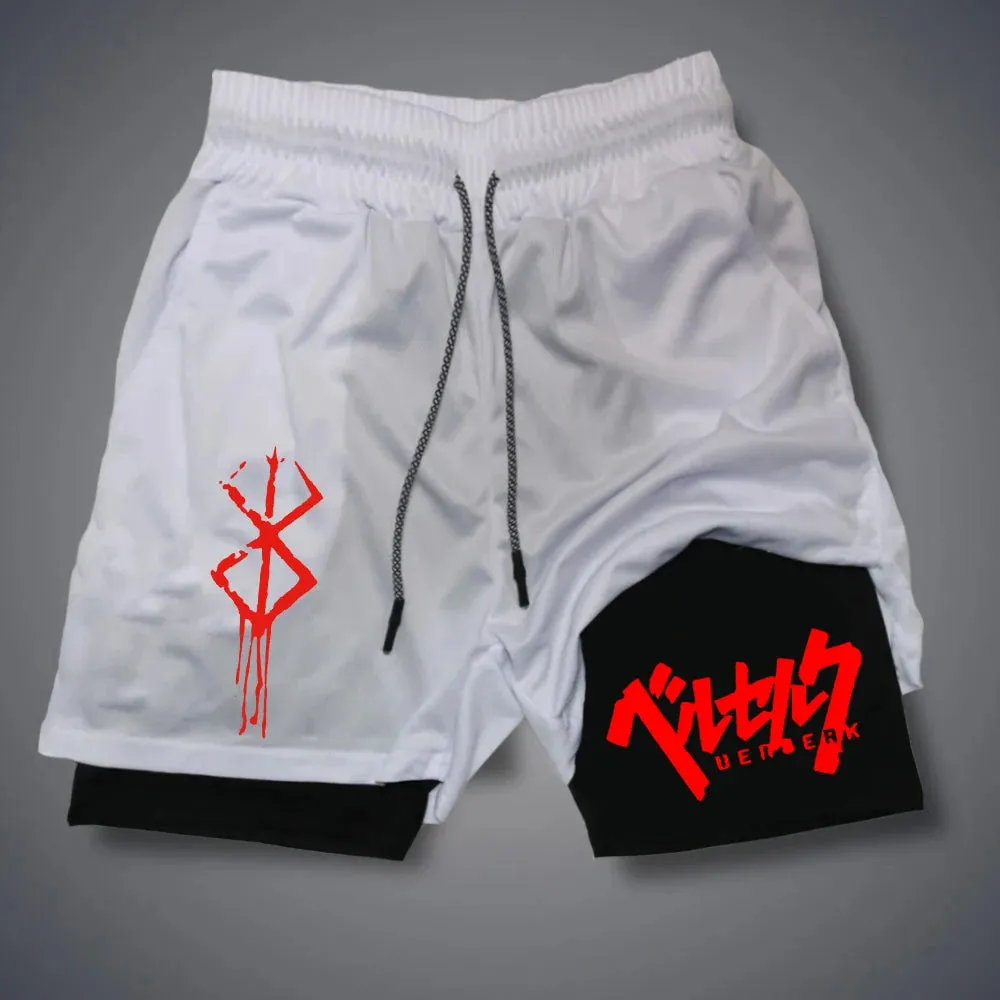 Men's 2-in-1 Compression Running Shorts with Phone Pocket