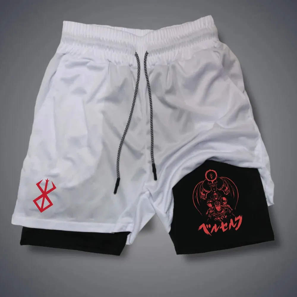 Men's 2-in-1 Compression Running Shorts with Phone Pocket