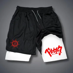 Men's 2-in-1 Compression Running Shorts with Phone Pocket