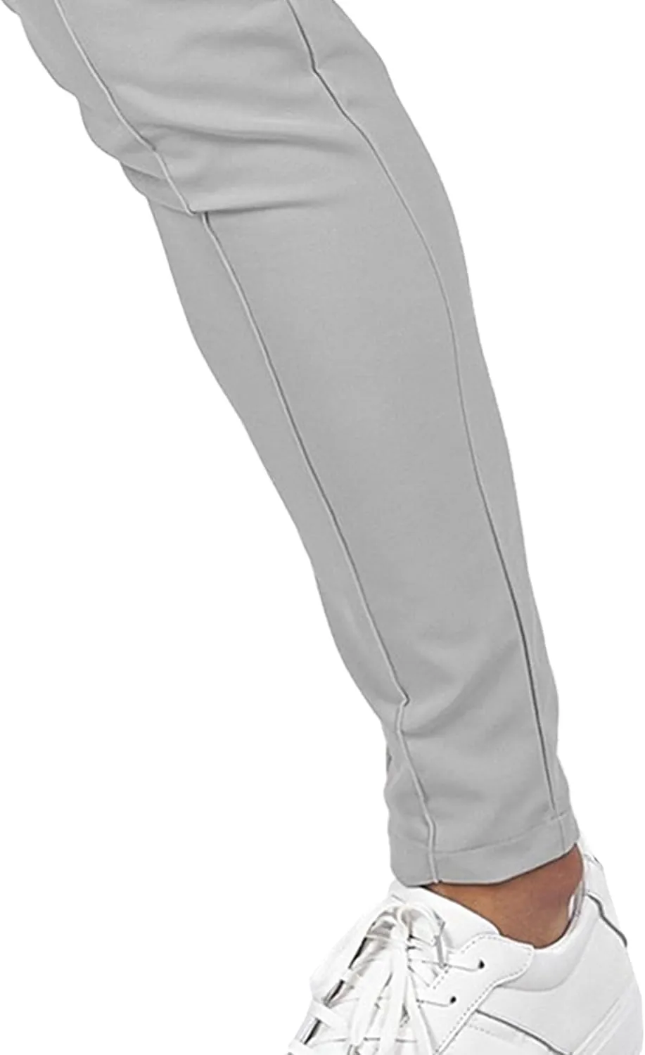 Men's Casual Slim Fit Outdoor Joggers Pants Lightweight Solid Workout Trousers Stretch Comfort Skinny Pants