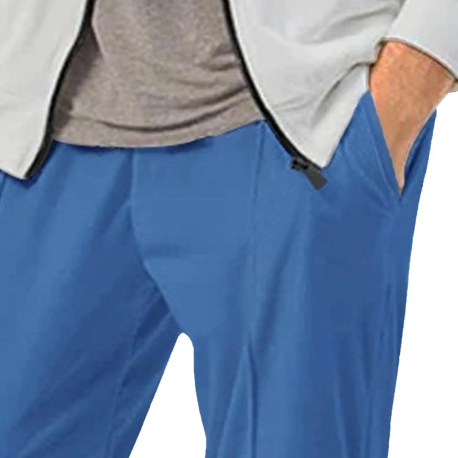 Men's Comfort Solid Drawstring Athletic Pants Casual Loose Fit Joggers Trousers Lightweight Outdoor Workout Pants