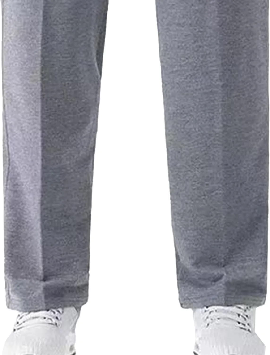 Men's Comfort Stretch Loose Fit Outdoor Pants Basic Straight Leg Lightweight Trousers Solid Elastic Waist Sweatpants