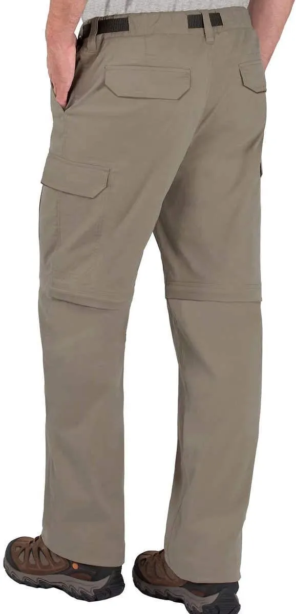 Mens Convertible Lightweight Comfort Stretch Cargo Pants or Shorts