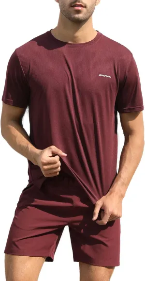 Men's Crew T-Shirt,Light Weight Dry-Fit Moisture Wicking Active Athletic Performance