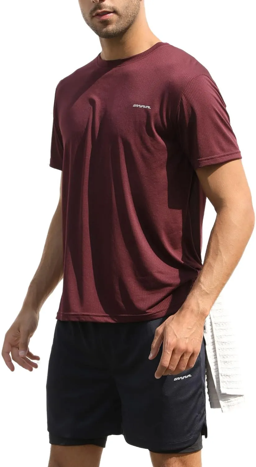 Men's Crew T-Shirt,Light Weight Dry-Fit Moisture Wicking Active Athletic Performance