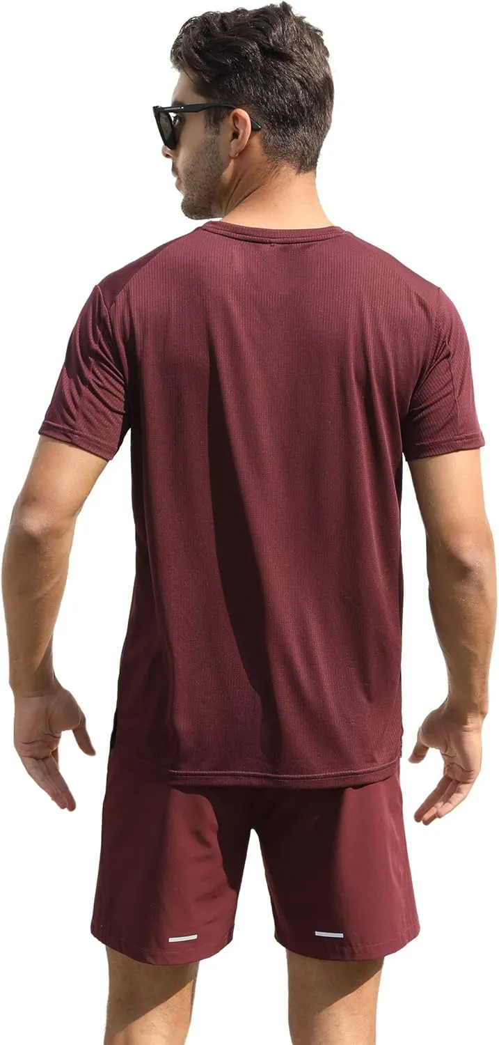 Men's Crew T-Shirt,Light Weight Dry-Fit Moisture Wicking Active Athletic Performance