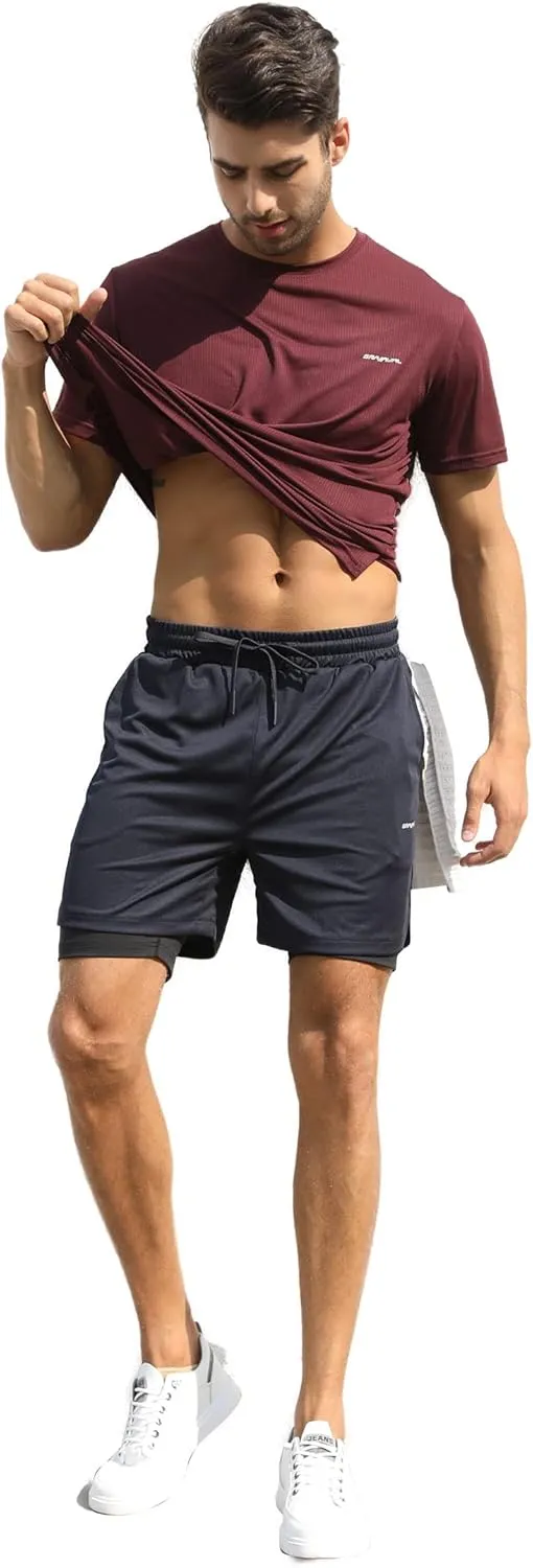 Men's Crew T-Shirt,Light Weight Dry-Fit Moisture Wicking Active Athletic Performance