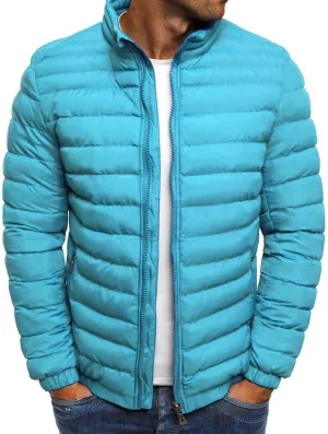 Men's Packable Down Jacket Lightweight Full-Zip Down Puffer Coat Warm Winter Coats for Men