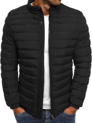 Men's Packable Down Jacket Lightweight Full-Zip Down Puffer Coat Warm Winter Coats for Men
