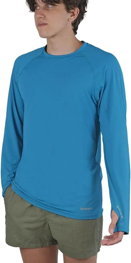 NIXY Men's Long Sleeve Shirt Rash Guard - UPF50  Sun Protection, Quick Dry, Super Light and Soft