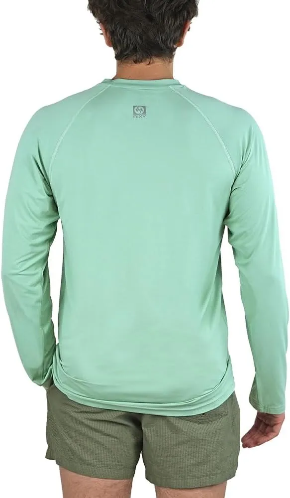 NIXY Men's Long Sleeve Shirt Rash Guard - UPF50  Sun Protection, Quick Dry, Super Light and Soft
