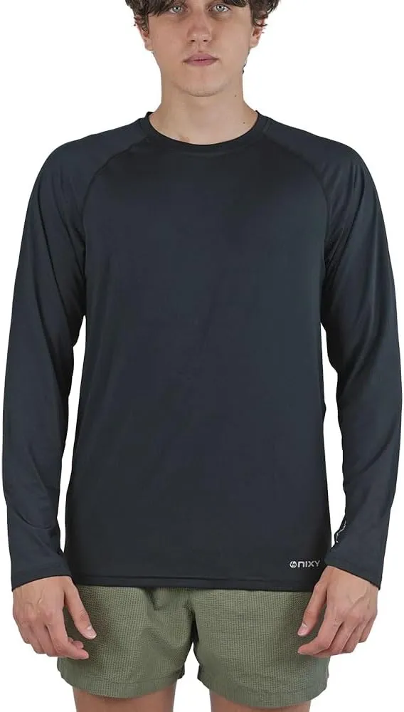 NIXY Men's Long Sleeve Shirt Rash Guard - UPF50  Sun Protection, Quick Dry, Super Light and Soft