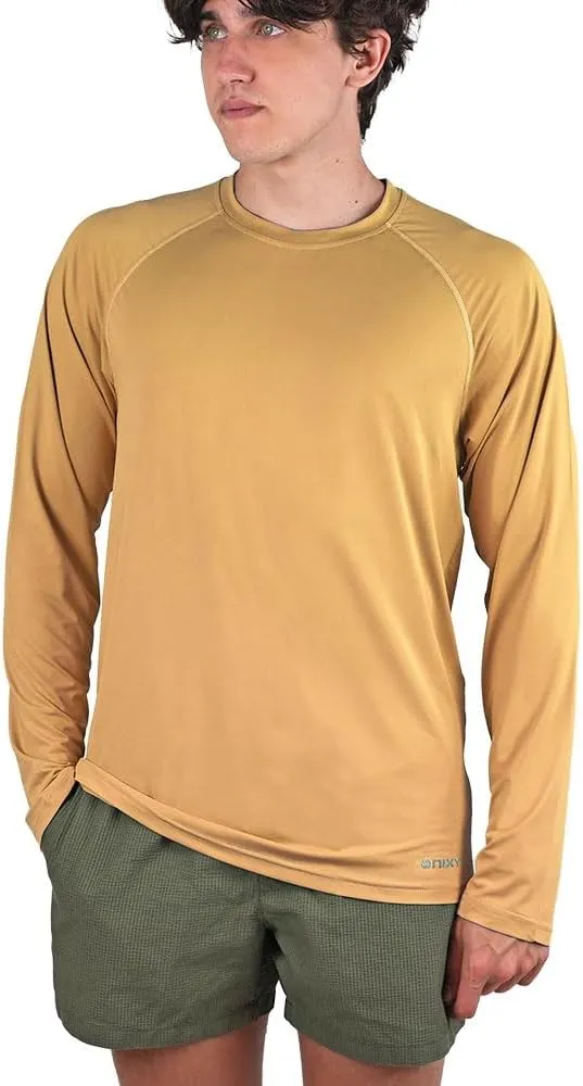 NIXY Men's Long Sleeve Shirt Rash Guard - UPF50  Sun Protection, Quick Dry, Super Light and Soft