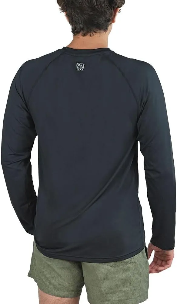 NIXY Men's Long Sleeve Shirt Rash Guard - UPF50  Sun Protection, Quick Dry, Super Light and Soft