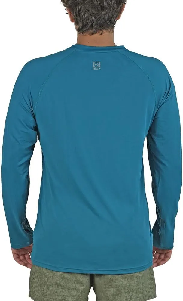 NIXY Men's Long Sleeve Shirt Rash Guard - UPF50  Sun Protection, Quick Dry, Super Light and Soft
