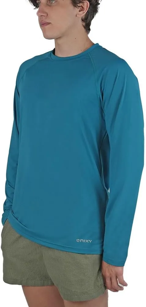 NIXY Men's Long Sleeve Shirt Rash Guard - UPF50  Sun Protection, Quick Dry, Super Light and Soft