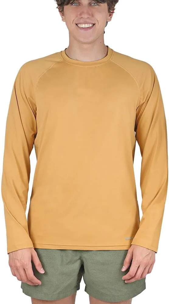 NIXY Men's Long Sleeve Shirt Rash Guard - UPF50  Sun Protection, Quick Dry, Super Light and Soft
