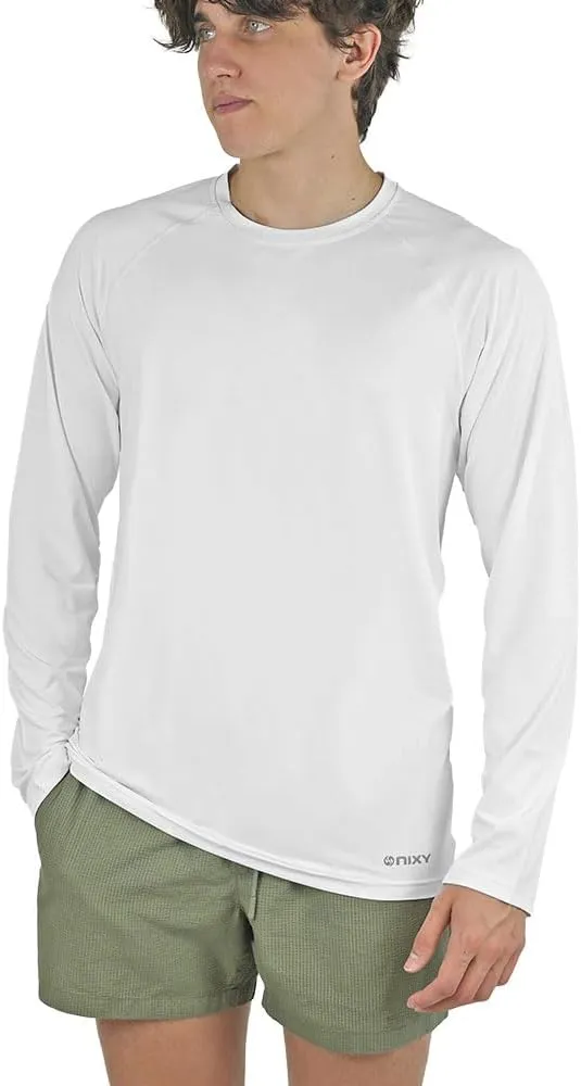 NIXY Men's Long Sleeve Shirt Rash Guard - UPF50  Sun Protection, Quick Dry, Super Light and Soft