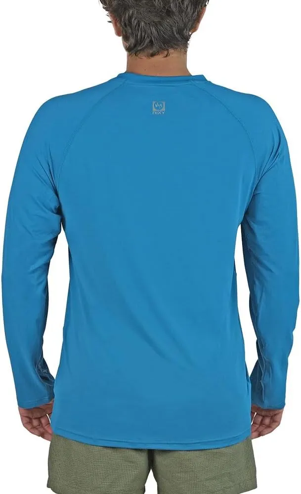 NIXY Men's Long Sleeve Shirt Rash Guard - UPF50  Sun Protection, Quick Dry, Super Light and Soft
