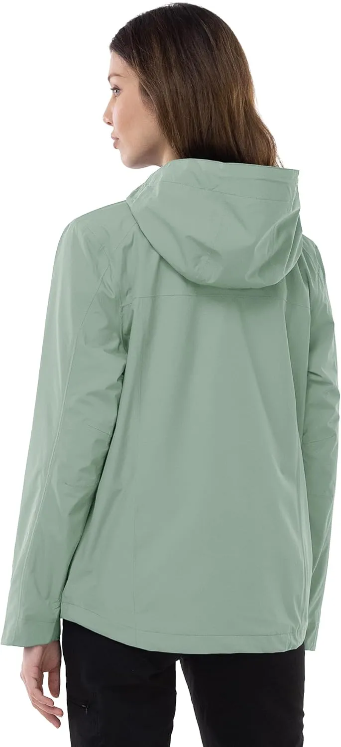 Outdoor Ventures Packable Rain Jacket Women Lightweight Waterproof Raincoat with Hood Cycling Bike Jacket