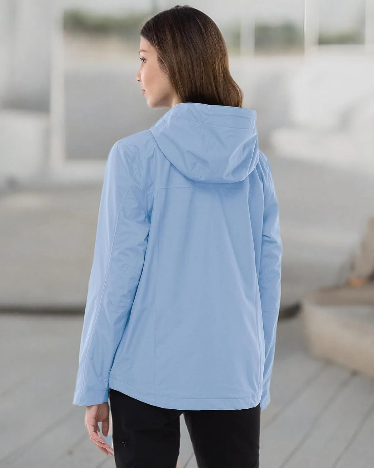 Outdoor Ventures Packable Rain Jacket Women Lightweight Waterproof Raincoat with Hood Cycling Bike Jacket